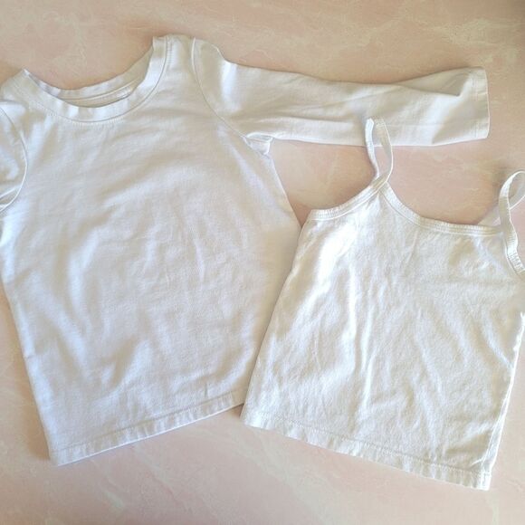 White tee & undershirt bundle essential basics - Picture 1 of 5